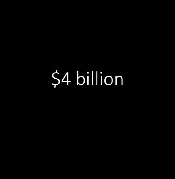 $4 billion and flat