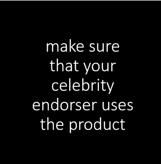 36% of consumers relate to celebrity walking the talk