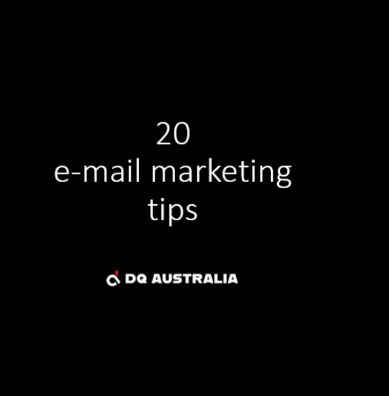 20 e-mail marketing tips