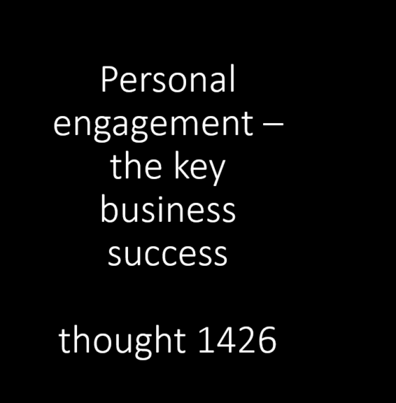 Customer engagement follows staff engagement